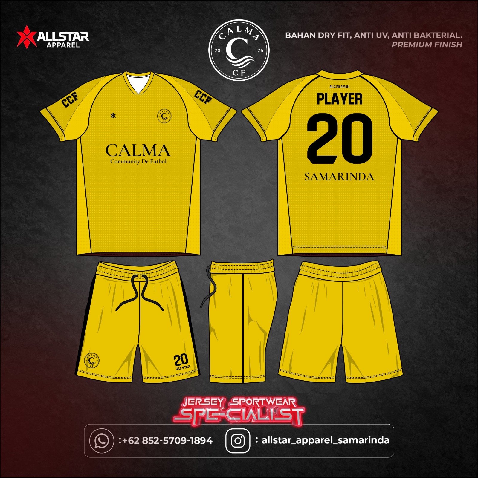 Desain Jersey Kiper Calma CF